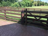Five-bar 'wooden-style' steel gates - project portfolio 3